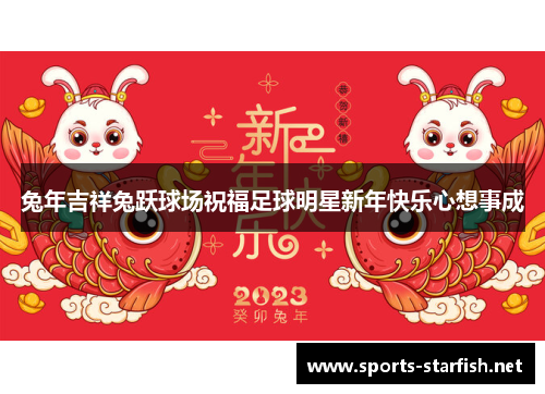 兔年吉祥兔跃球场祝福足球明星新年快乐心想事成